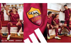 AS Roma Mens Home Authentic Jersey 25-26: A Nostalgic 2000s adidas Throwback in Burgundy