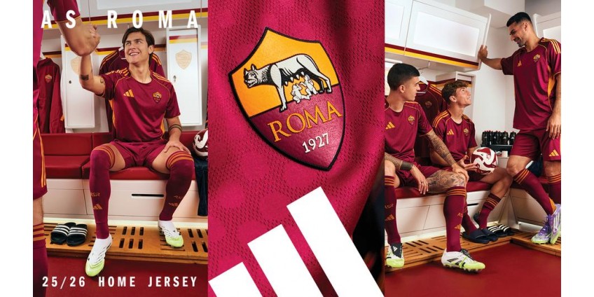 AS Roma Mens Home Authentic Jersey 25-26: A Nostalgic 2000s adidas Throwback in Burgundy