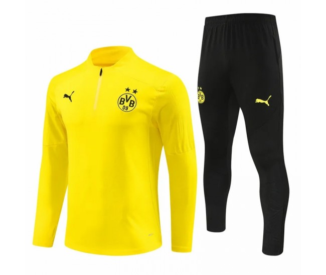 BVB Borussia Dortmund Mens Yellow Training Technical Football Tracksuit 2024-25 BVB Borussia Dortmund Mens Yellow Training Technical Football Tracksuit 2024-25