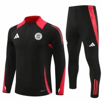 Bayern Munich Mens Black Training Technical Football Tracksuit 2024-25