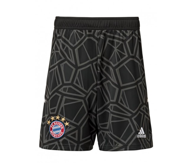 FC Bayern Mens Black Goalkeeper Shorts 2022-23