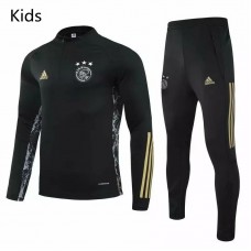 Ajax Training Sweat Soccer Tracksuit Black Kids 2020 2021