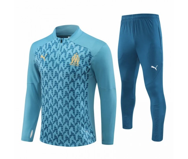 Olympique Marseille Mens Graphics Training Technical Football Tracksuit 2024-25 Olympique Marseille Mens Graphics Training Technical Football Tracksuit 2024-25