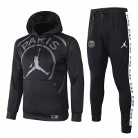 PSG X Jordan Black Soccer Presentation Tracksuit 2020