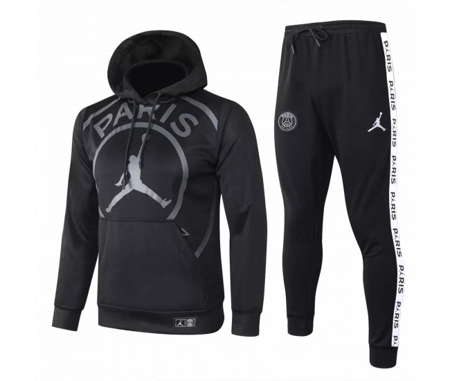 PSG X Jordan Black Soccer Presentation Tracksuit 2020