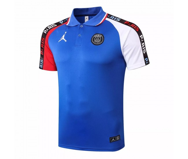 PSG Jordan Training Blue Polo Shirt 2020