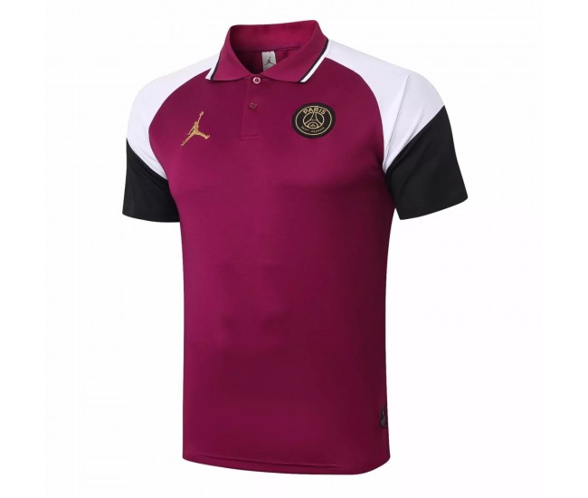 PSG Jordan Training Red Purple Polo Shirt 2020