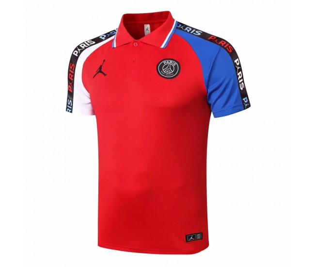 PSG Jordan Training Red Polo Shirt 2020