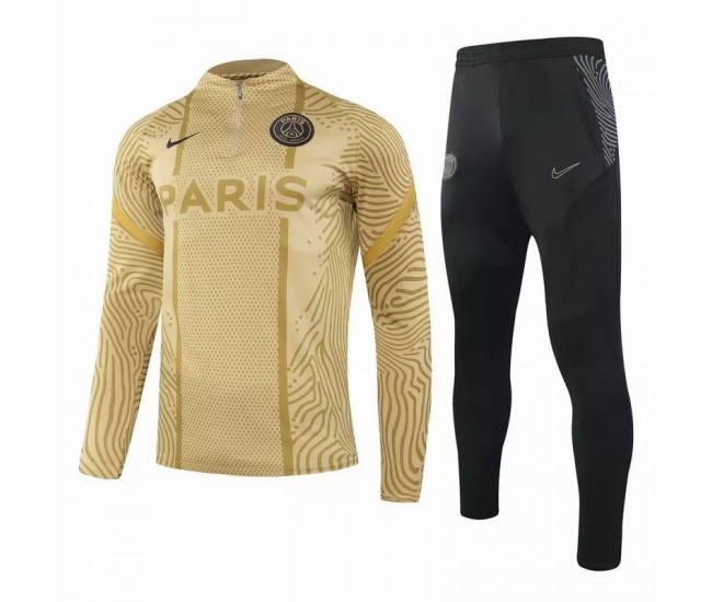 PSG Training Technical Soccer Tracksuit Suit 50th Anniversary Gold 2020 2021 PSG Training Technical Soccer Tracksuit Suit 50th Anniversary Gold 2020 2021