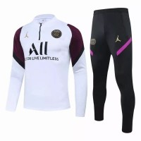 PSG Jordan Training Technical Soccer Tracksuit White Purple 2020 2021