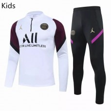 PSG Training Technical Soccer Tracksuit White Purple Kids 2020 2021