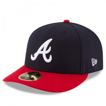  Atlanta Braves Men's New Era Navy/Red Home Authentic Collection On-Field Low Profile 59FIFTY Fitted Hat