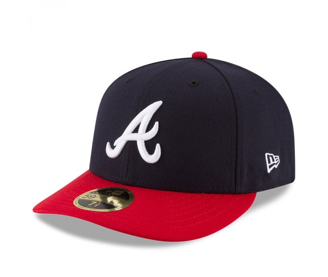  Atlanta Braves Men's New Era Navy/Red Home Authentic Collection On-Field Low Profile 59FIFTY Fitted Hat