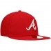 Atlanta Braves Men's New Era Red Logo White 59FIFTY Fitted Hat