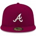 Atlanta Braves Men's New Era Cardinal Logo White 59FIFTY Fitted Hat