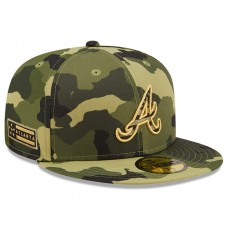 Atlanta Braves Men's New Era Camo 2022 Armed Forces Day On-Field 59FIFTY Fitted Hat