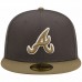 Atlanta Braves Men's New Era Charcoal/Olive Two-Tone Color Pack 59FIFTY Fitted Hat