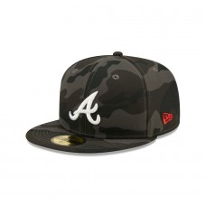 Atlanta Braves Men's New Era Camo Dark 59FIFTY Fitted Hat