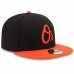 Baltimore Orioles Men's New Era Black/Orange Alternate Authentic Collection On Field 59FIFTY Performance Fitted Hat