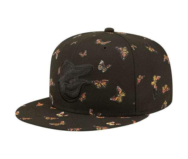 Baltimore Orioles Men's New Era Black Flutter 59FIFTY Fitted Hat