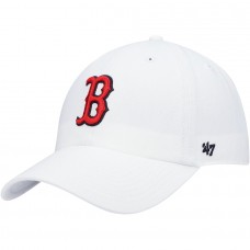 Boston Red Sox Men's '47 White Logo Clean Up Adjustable Hat