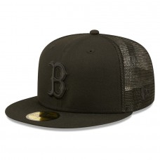 Boston Red Sox Men's New Era Blackout Trucker 59FIFTY Fitted Hat