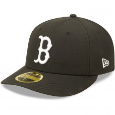 Boston Red Sox Men's New Era Black & White Low Profile 59FIFTY Fitted Hat