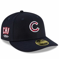 Chicago Cubs Men's New Era Navy 4th of July On-Field Low Profile 59FIFTY Fitted Hat