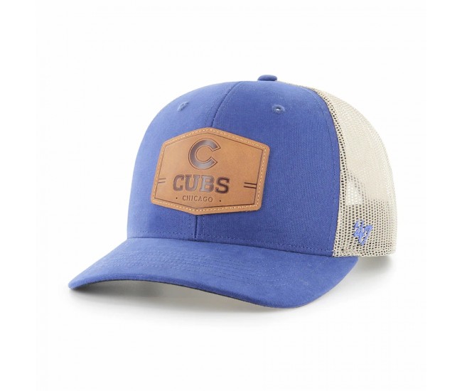 Chicago Cubs Men's '47 Royal/Cream Rawhide Trucker Snapback Hat