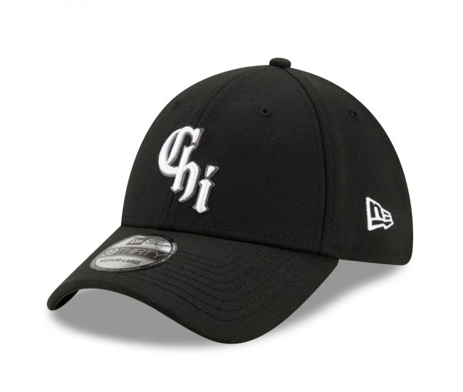 Chicago White Sox Men's New Era Black 2021 City Connect 39THIRTY Flex Hat