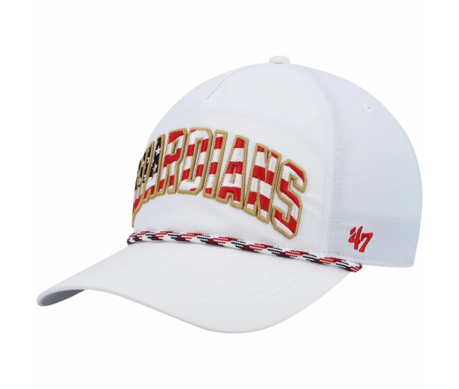 Cleveland Guardians Men's '47 White Flag Flutter Hitch Snapback Hat