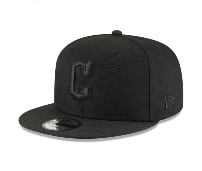 Cleveland Guardians Men's New Era Black/Black 9FIFTY Snapback Adjustable Hat