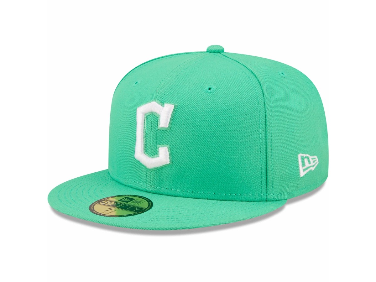 Cleveland Guardians Men's New Era Green Logo 59FIFTY Fitted Hat