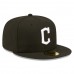 Cleveland Guardians Men's New Era Black Team Logo 59FIFTY Fitted Hat