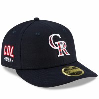 Colorado Rockies Men's New Era Navy 4th of July On-Field Low Profile 59FIFTY Fitted Hat