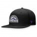 Colorado Rockies Men's Fanatics Branded Black Iconic Team Patch Fitted Hat