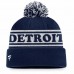 Detroit Tigers Men's Fanatics Branded Navy/White Sport Resort Cuffed Knit Hat with Pom