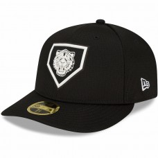 Detroit Tigers Men's New Era Black 2022 Clubhouse Alternate Logo Low Profile 59FIFTY Fitted Hat