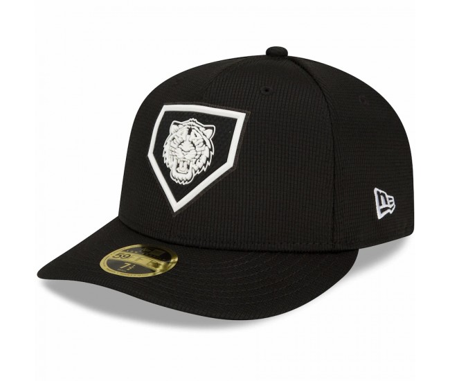 Detroit Tigers Men's New Era Black 2022 Clubhouse Alternate Logo Low Profile 59FIFTY Fitted Hat