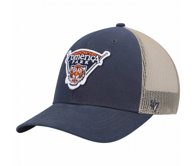 Detroit Tigers Men's '47 Navy/Natural Comerica Park Local Haven Trucker Snapback Hat