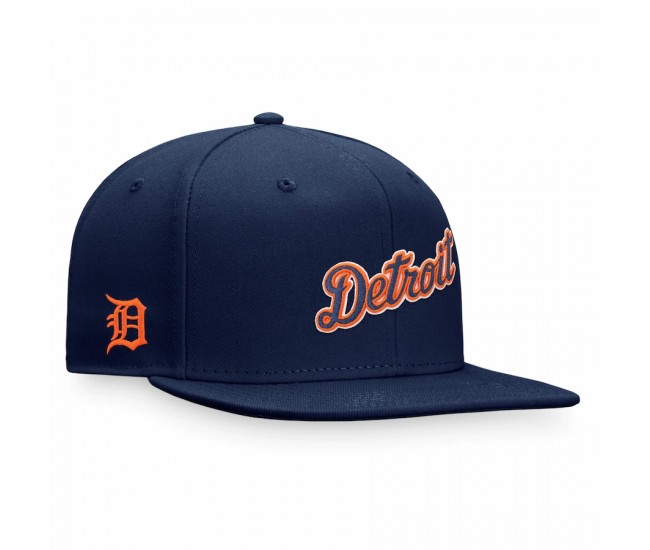Detroit Tigers Men's Fanatics Branded Navy Iconic Team Patch Fitted Hat