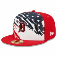 Detroit Tigers Men's New Era Red 2022 4th of July On-Field 59FIFTY Fitted Hat