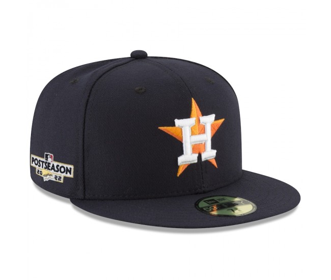 Houston Astros Men's New Era Navy 2022 Postseason Game Side Patch 59FIFTY Fitted Hat