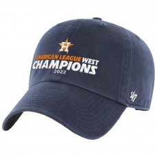 Houston Astros Men's '47 Navy 2022 AL West Division Champions Clean Up Adjustable Hat
