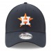 Houston Astros Men's New Era Navy Button Team Classic 39THIRTY Flex Hat