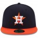 Houston Astros Men's New Era Navy/Orange Road Authentic Collection On Field 59FIFTY Performance Fitted Hat