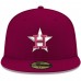 Houston Astros Men's New Era Cardinal Logo White 59FIFTY Fitted Hat