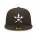 Houston Astros Men's New Era Black Team Logo 59FIFTY Fitted Hat