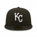 Kansas City Royals Men's New Era Black Team Logo 59FIFTY Fitted Hat