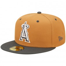 Los Angeles Angels Men's New Era Brown/Charcoal Two-Tone Color Pack 59FIFTY Fitted Hat